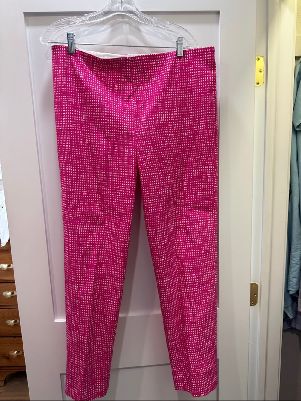 Sara Campbell Pink and White Printed Pants